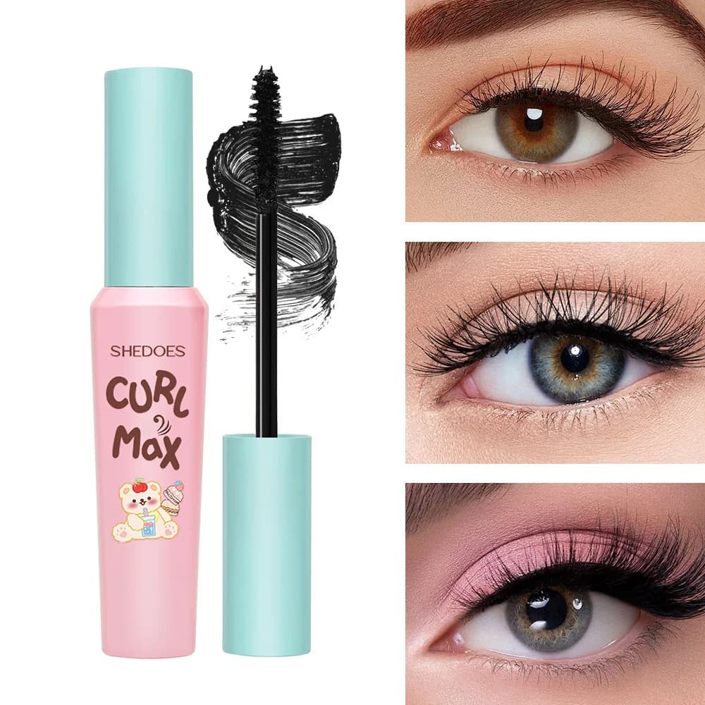 Set of giant bear shaped mascara, waterproof curling, long lasting, elongated, thickened and thickened
