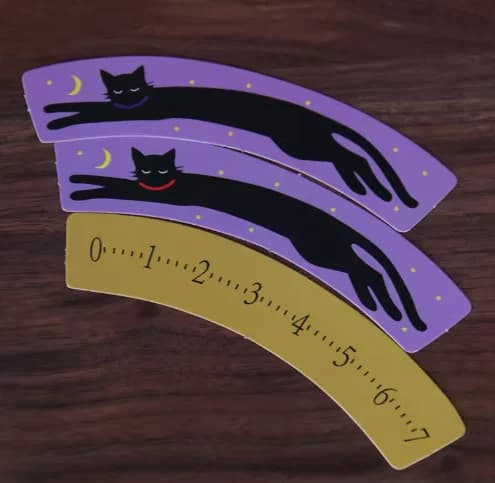 10 pezzi Sakkaku scala divertente gatto lungo-corto illusione trucchi magici - divertenti oggetti di scena magici da vicino per artisti di scena e maghi