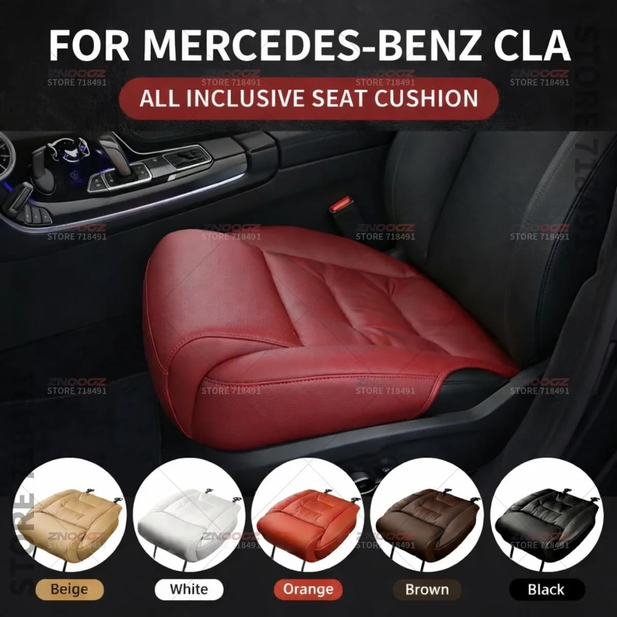 For Mercedes-Benz CLA Car Seat Leg Support Extension Seat Cover Memory Foam Extender Cushion Interior Accessories
