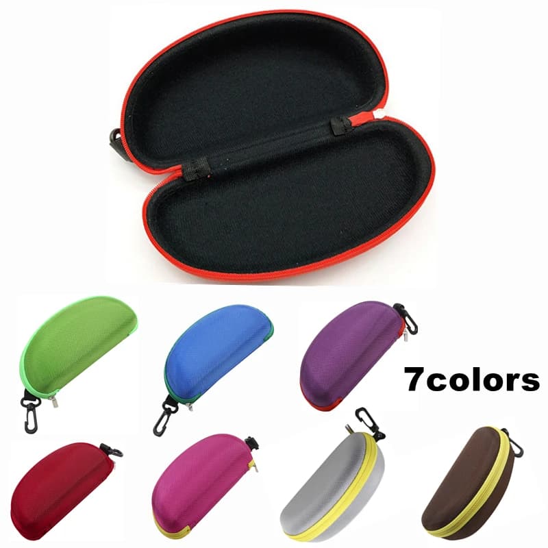 Custodia per occhiali EVA portatile da 1/2 pezzi con moschettone Custodia rigida per occhiali da sole colorata Custodia protettiva per occhiali con cerniera Nuovo 2025