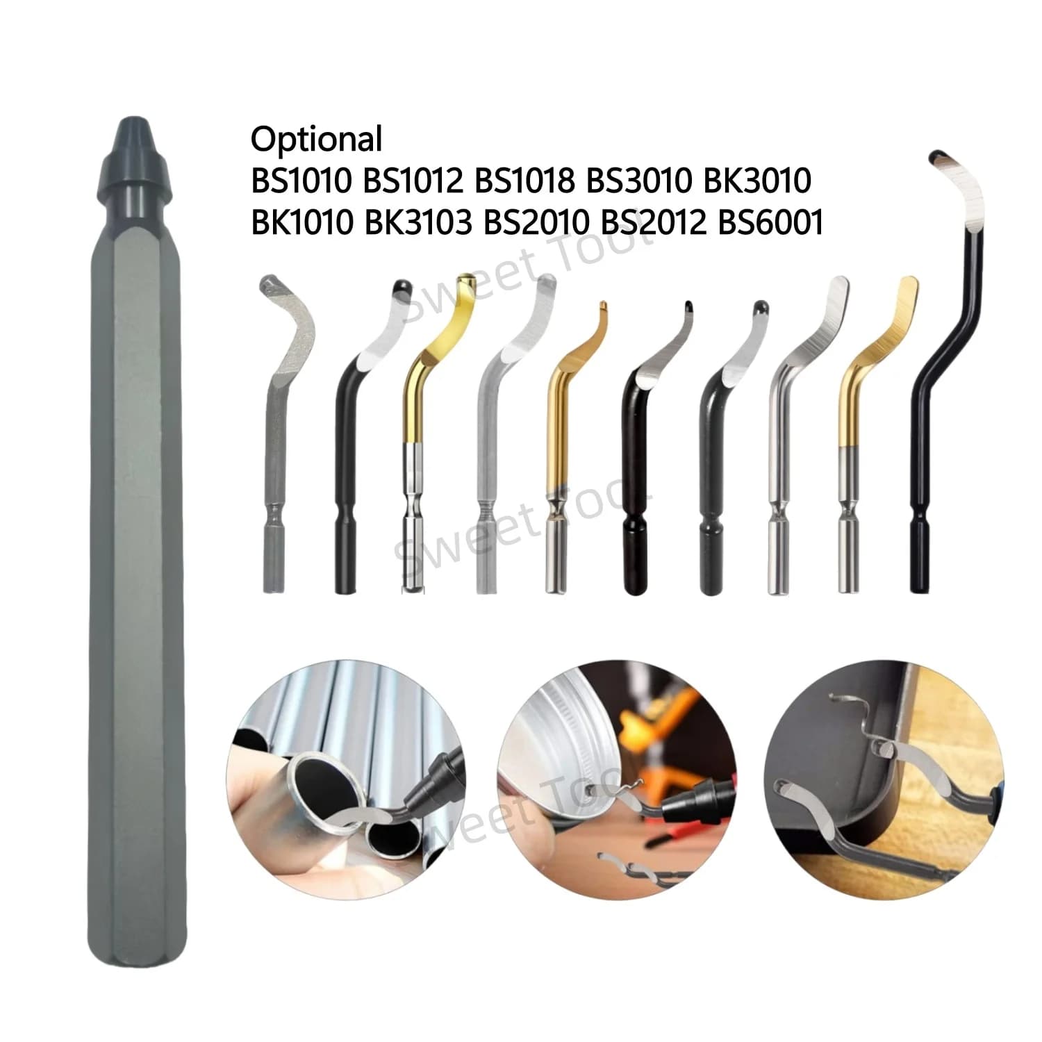 Ultimate Deburring Solution Grey Metal Handle with 1/10/11 Swivel Blades for Metal PVC Plumbing 3D Printing Plastic Copper Resin
