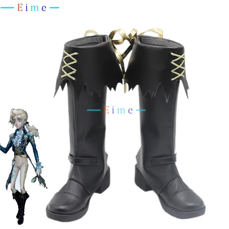 Gioco Identity V Compositore Scarpe Cosplay Frederick Kreiburg Puntelli Cosplay Stivali di Carnevale di Halloween Scarpe in PU su misura