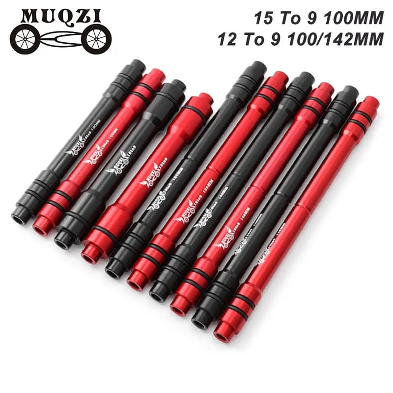 Adattatore per perno passante MUQZI da 15 a 9 100mm da 12 a 9mm 100/142mm perno passante a sgancio rapido per accessori per biciclette con ruota per bici da strada MTB