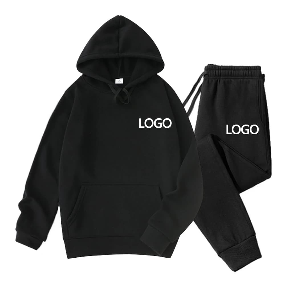 Personalizza il tuo logo, felpe con cappuccio e pantaloni da uomo e da donna, abiti in due pezzi, abbigliamento sportivo casual alla moda primaverile e autunnale, coppia