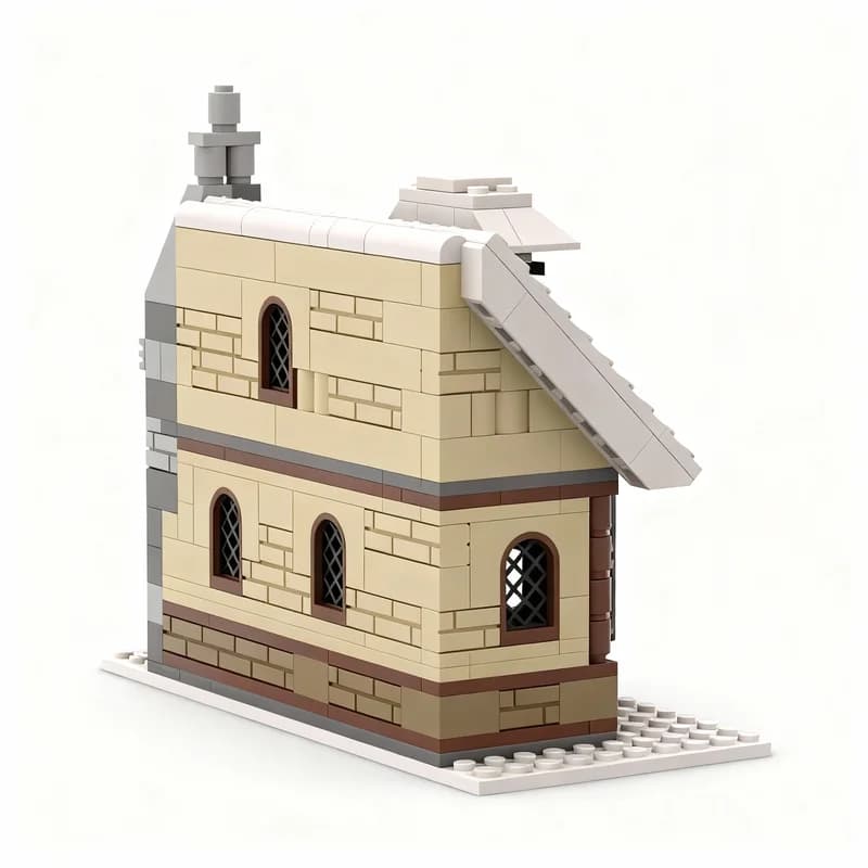 Set di Costruzioni MOC Casetta Invernale 238 Pezzi, Modello Natalizio, Gioco Educativo Creativo Fai-da-Te, Regalo di Natale