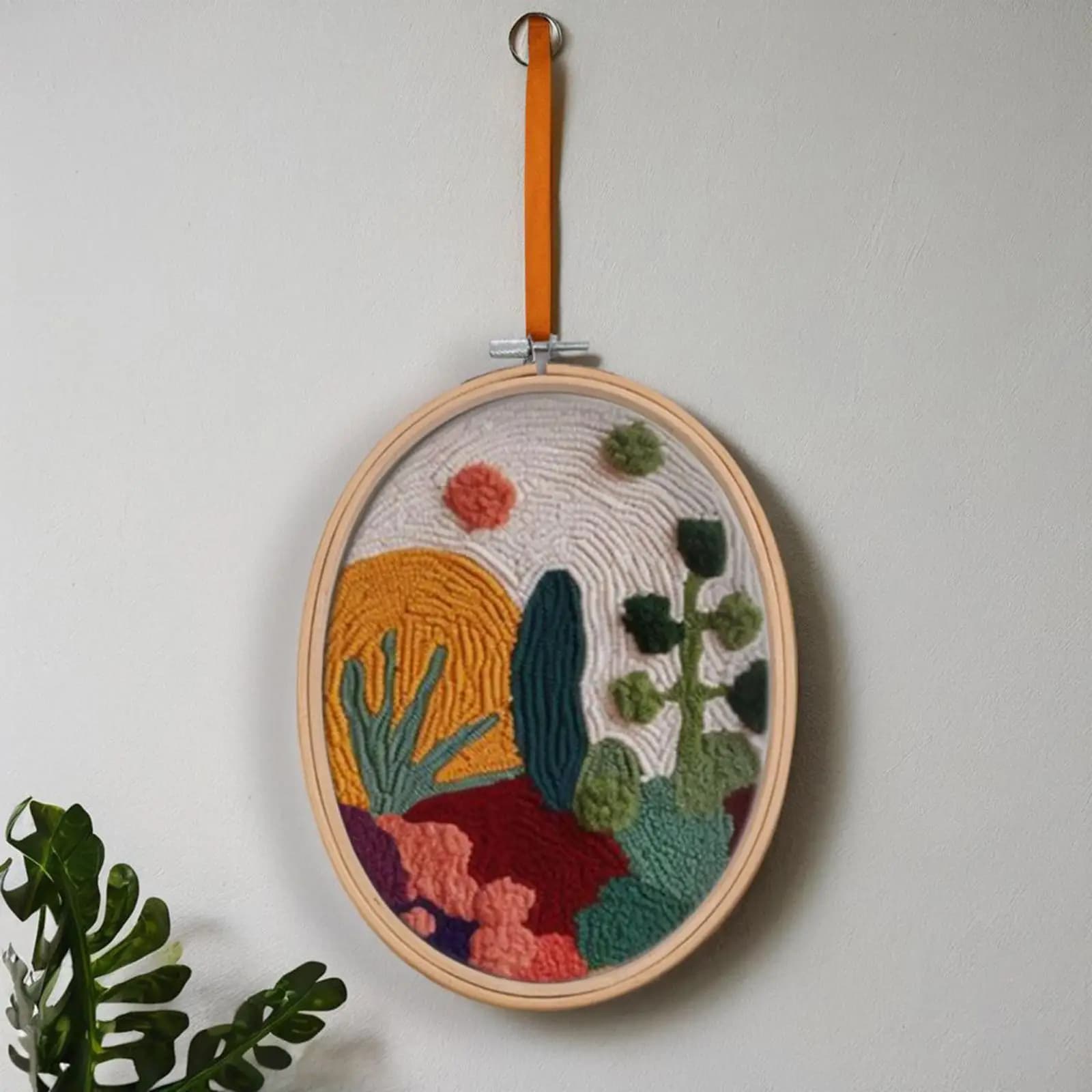 3x Telai Ovali per Ricamo, Strumenti da Cucito Portatili, Telai Robusti e Riutilizzabili per Punto Croce, Telai in Legno per Progetti Fai-da-Te, Cucito e Quilting