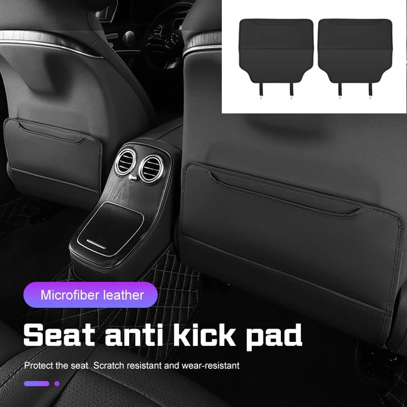 For Chevrolet Colorado Cruze Captiva Malibu Trax Aveo Camaro Car Seat Anti Kick Pad PU Leather Mat Protect Cover Car Accessories