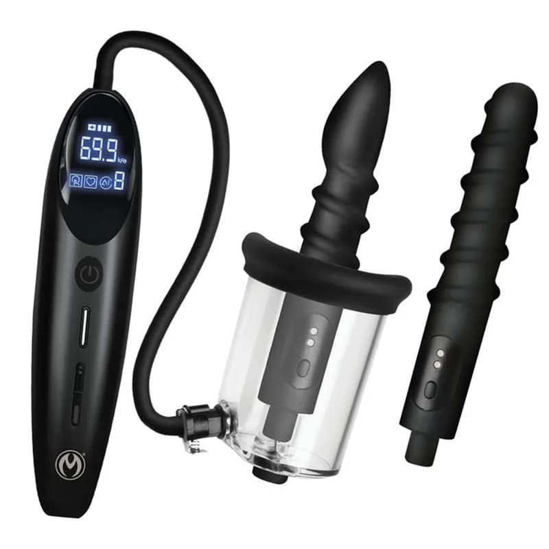 Electric Vibration Sucking Ano Rosebud Pump Prostate Massage Beads Strong Sucking Vibratory Pumps Anal Spins Sex Adult Toys