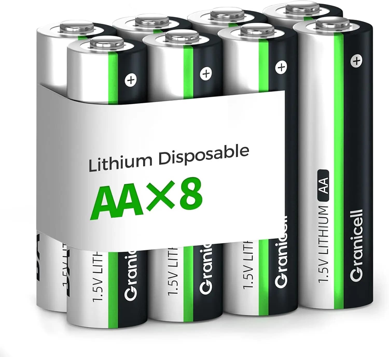 Pack of 8 Batteries at Litio AA of Higher Quality | 1.5V Batteries for Blink Cameras, Intelligent Locks, Alarms and Technical Devices | Duration of 10 Years, Resistant to Extreme Temperatures