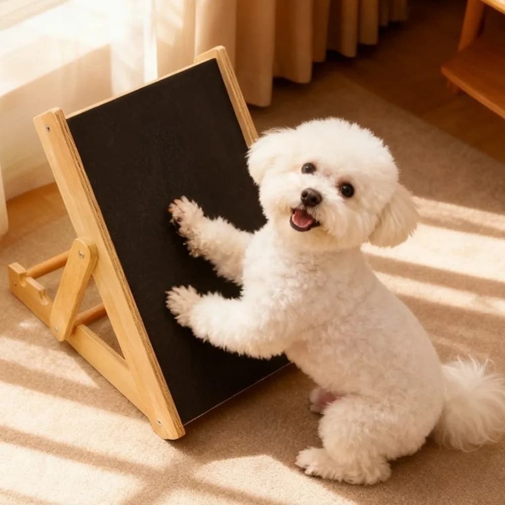 Tavola per Unghie per Cani Regolabile in Altezza, Pieghevole, Lucidatrice per Unghie in Legno Resistente all'Usura, Pad per Taglio Unghie, Accessorio per Toelettatura Animali