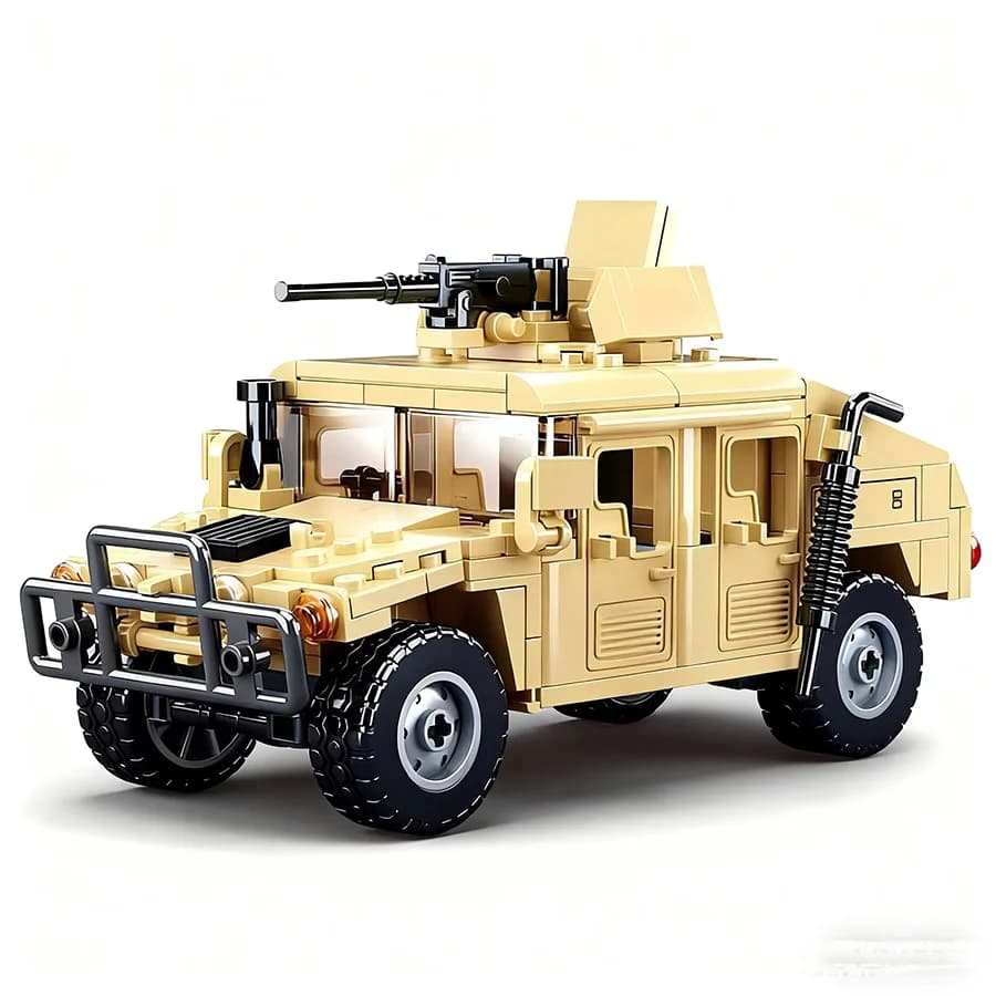 265PCS 0837 Serie Militare H1 Veicolo Carro Armato Building Blocks Bambini Fai Da Te Figure Educazione Giocattolo Ragazzo Regali