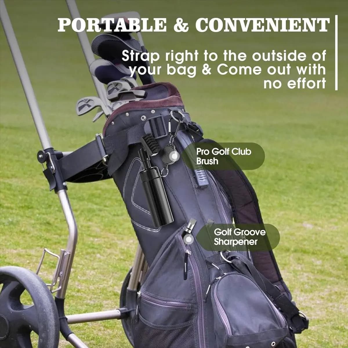 POPULAR-Golf Club Cleaner Set with Golf Club Brush Golf Groove Sharpener Golf Club Cleaning Tool Golf Water Brush