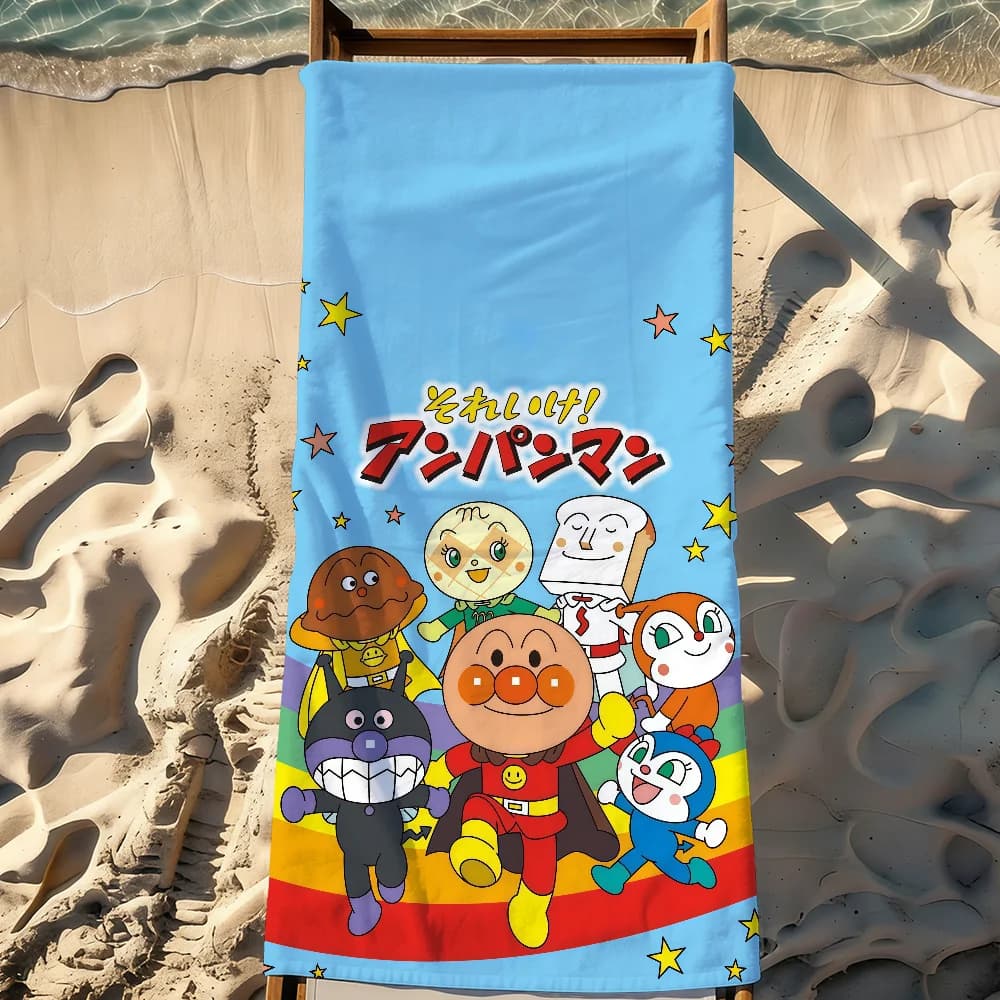 Asciugamano classico Anime A-Anpanman-S, asciugamano sportivo ad asciugatura rapida, attrezzatura da viaggio e campeggio, resistente alla sabbia, morbido, leggero, grande asciugamano da spiaggia