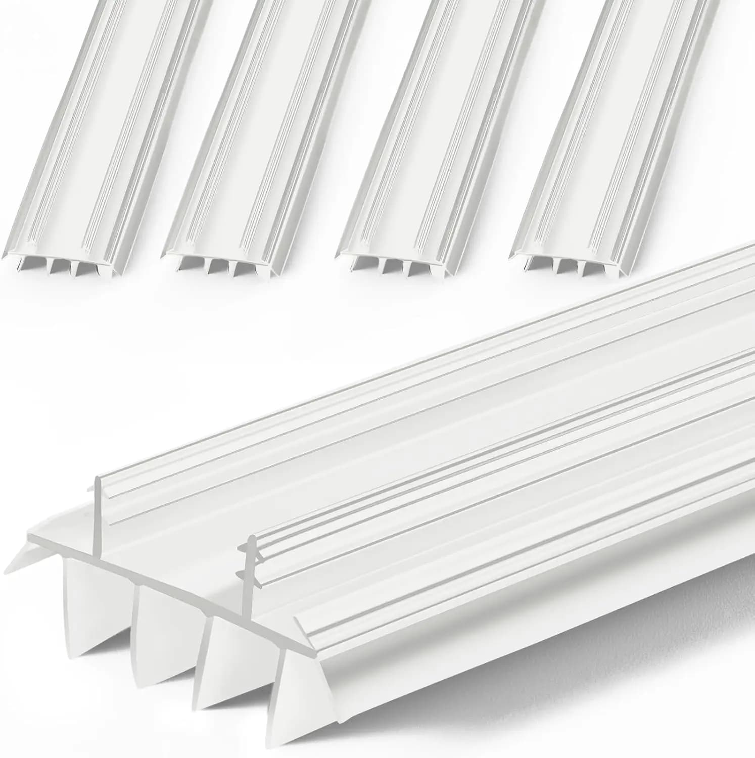 Guarnizione inferiore porta in vinile bianco da 36" con alette, 4 pezzi per spelafili e efficienza energetica