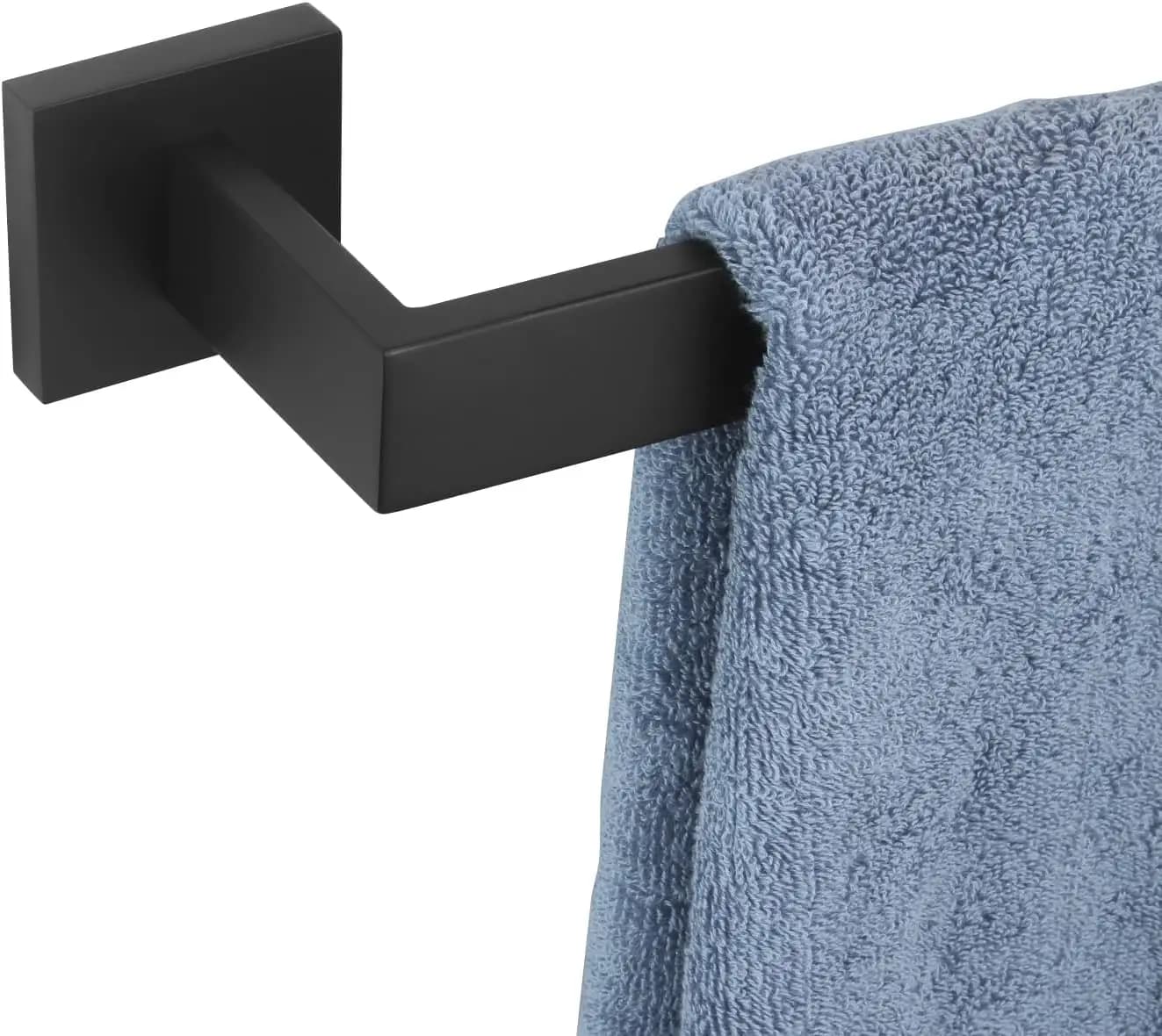 Portasciugamani da 32 pollici in acciaio inossidabile nero opaco, portasciugamani da parete per bagno e cucina