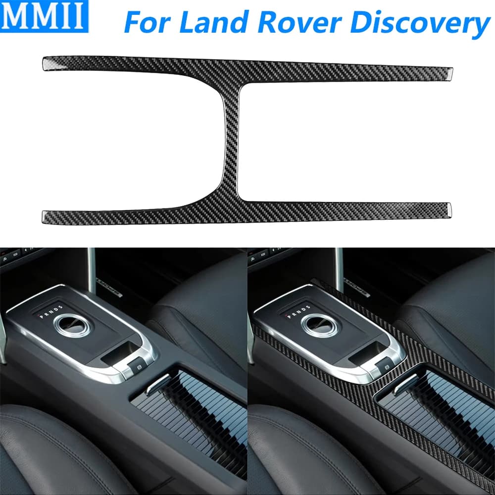 Per Land Rover Discovery Sport 2015-2019 Scatola di immagazzinaggio del cambio centrale in fibra di carbonio Telaio Trim Cover Accessori auto Adesivo
