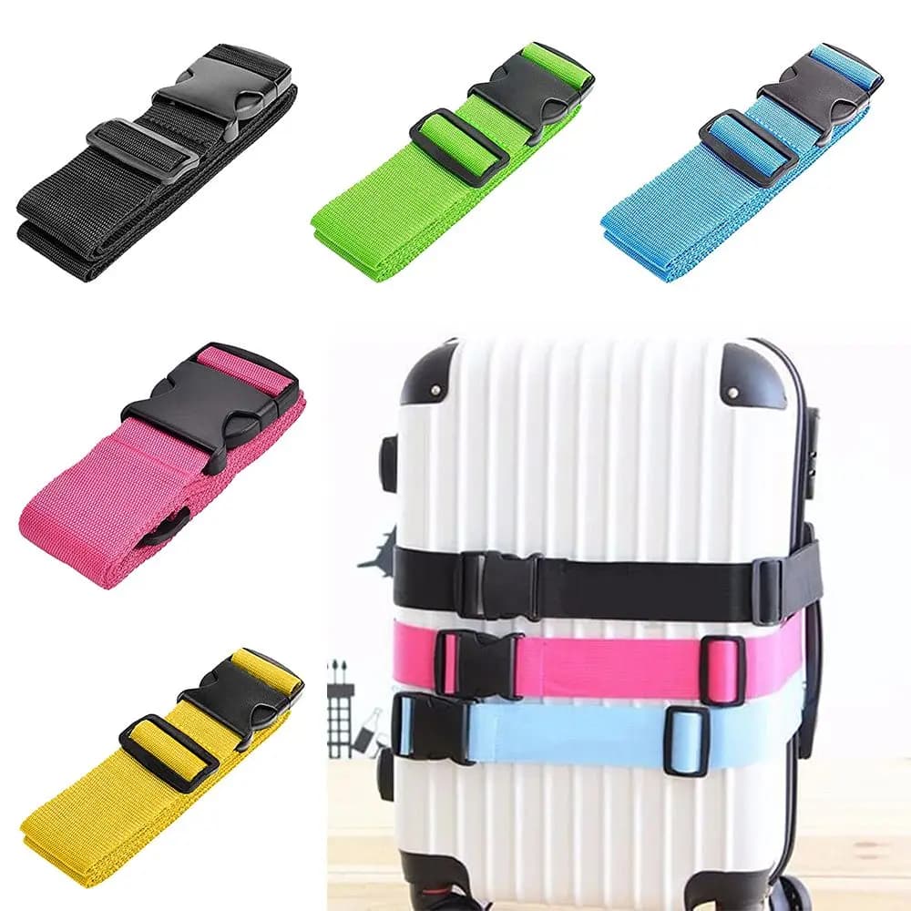Cinghia di sicurezza per bagagli accessori da viaggio regolabili cintura con fibbia per valigia con una parola cintura per imballaggio bagagli accessori per valigie da viaggio