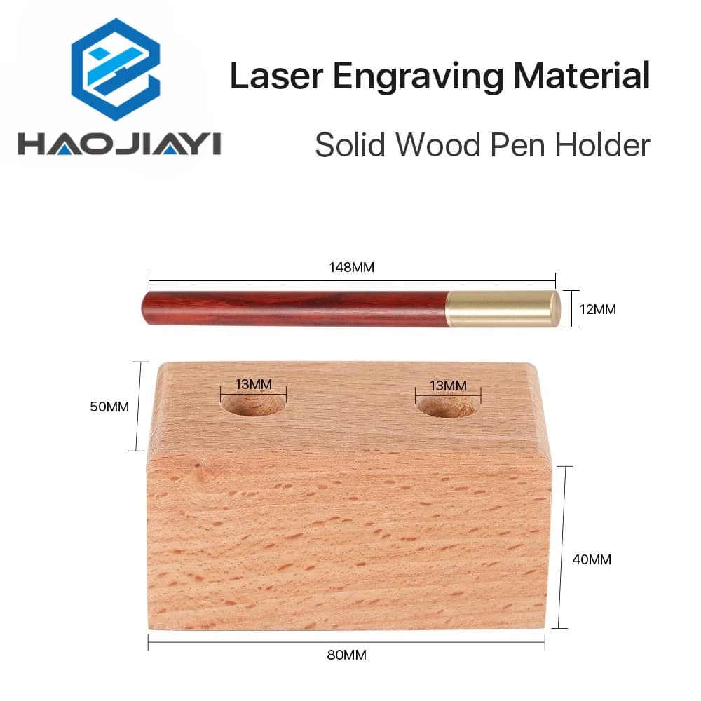 Kit per Incisione Laser Fai-da-Te - Portapenne in Legno Massiccio per Progetti di Incisione e Marcatura Personalizzati