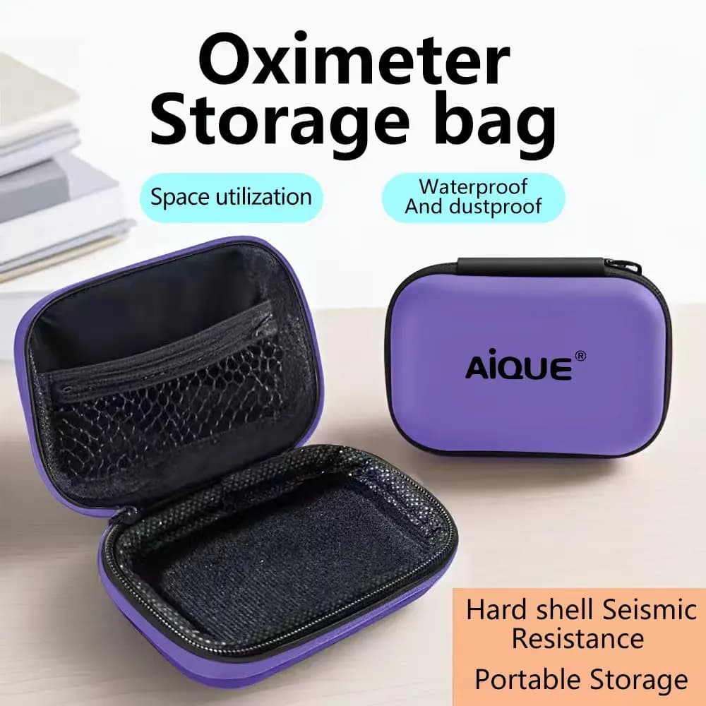Portable Case for Pulsossimeter Protective Case for Pulsossimeter with fingertips Black Shell Tool Bag