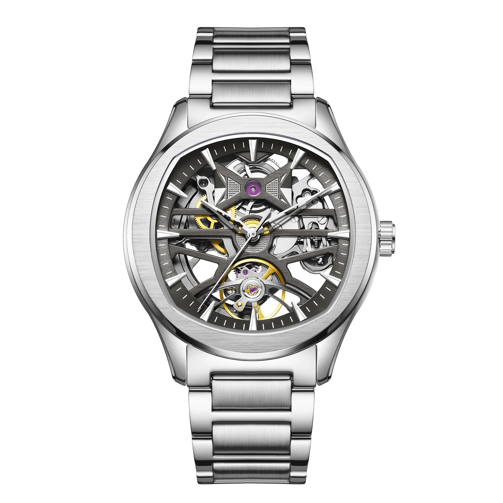 Nuovo Orologio Meccanico da Uomo DANIEL GORMAN 42MM Tonneau 2026, Orologio Automatico di Lusso con Vetro Zaffiro, Impermeabile 50M, Orologio Scheletrato da Uomo