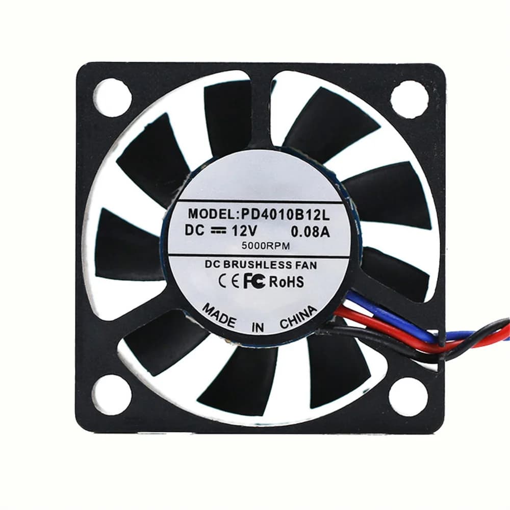 PD4010B12L DC 12V 0.08A 40mm Brushless Cooling Fan 40x40x10mm for 3D Printer Heatsink Computer Case Electronics DIY