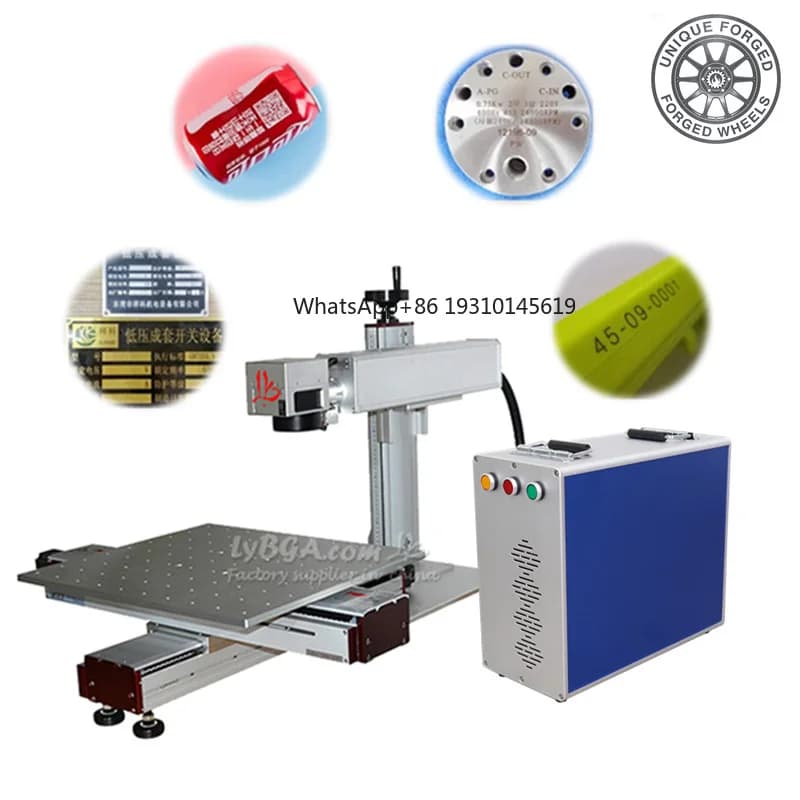 Macchina per Marcatura Laser a Fibra 20W 30W 60W 120W, Incisore per Metallo con Movimento Elettrico XY e Sollevamento Elettrico per Incisioni di Precisione