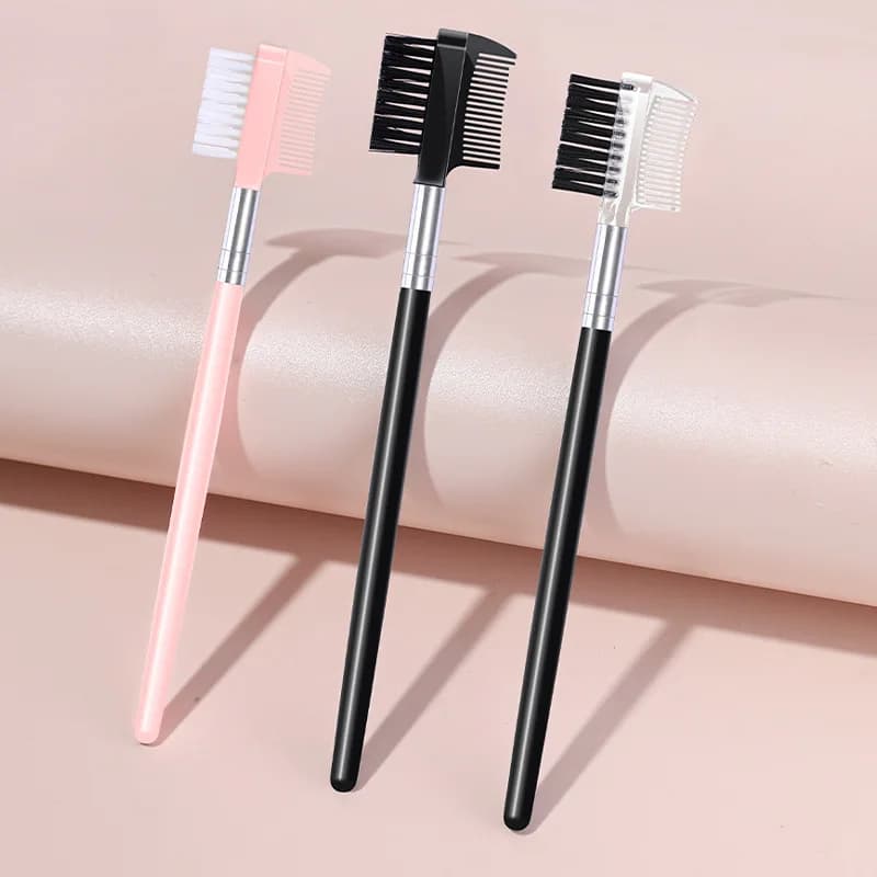 Double Head Eyebrow Combs Makeup Brush Beauty Tool Professional Eyelash and Eyebrow Combs, Two-sided Brush Create eyelashes and Eyebrows