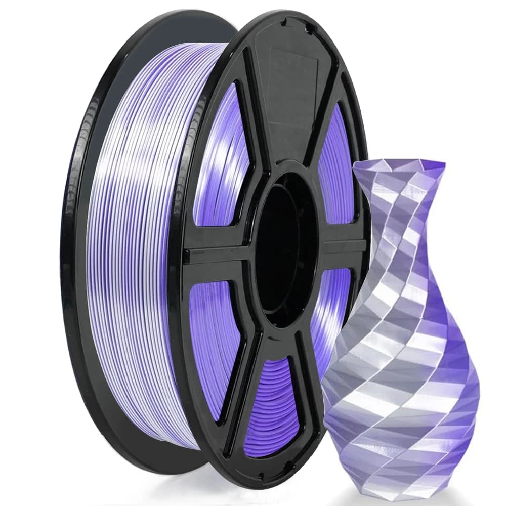 Filament PLA+ purple metallic silver two-tone, 3D printing material 250G, diameter 1.75 mm, accuracy +/- 0.02 mm
