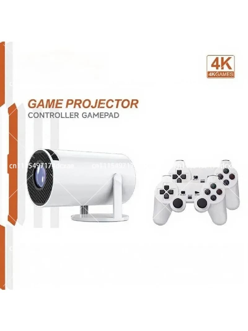 4K Home Projector with HDMI, Phone Screen Mirroring, Portable Dormitory Bedroom Gaming Projector