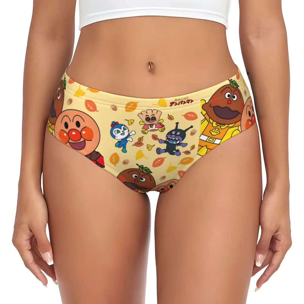 Slip da donna personalizzati con stampa Anpanman, comodi e divertenti.