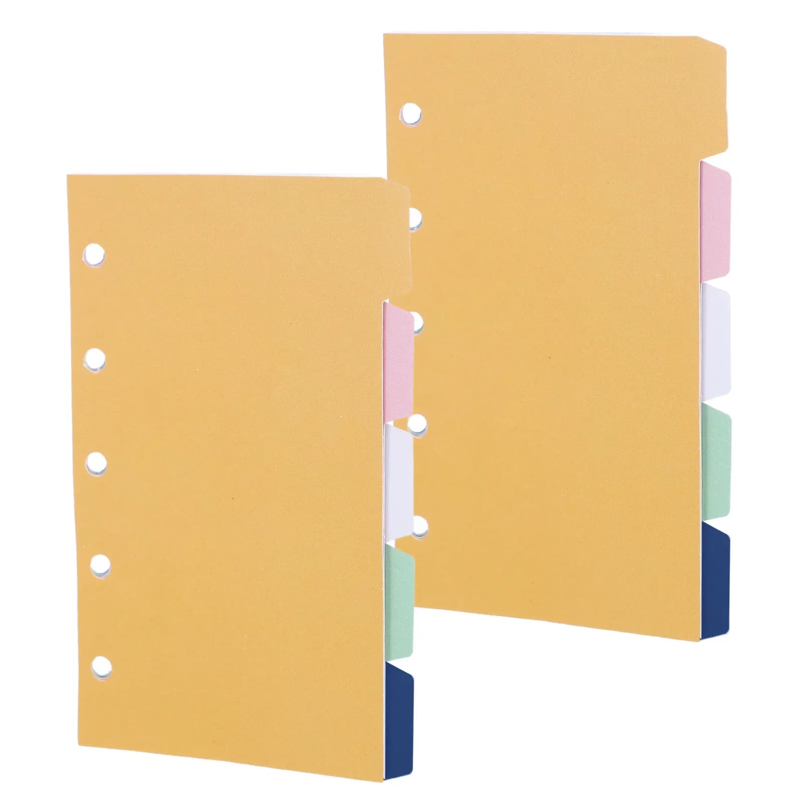 2 Set di Divisori Estetici per Raccoglitori, Segnapagina in Carta per Quaderni, Documenti, Agende, per Indicizzazione, Marcatura, Categorizzazione e Classificazione
