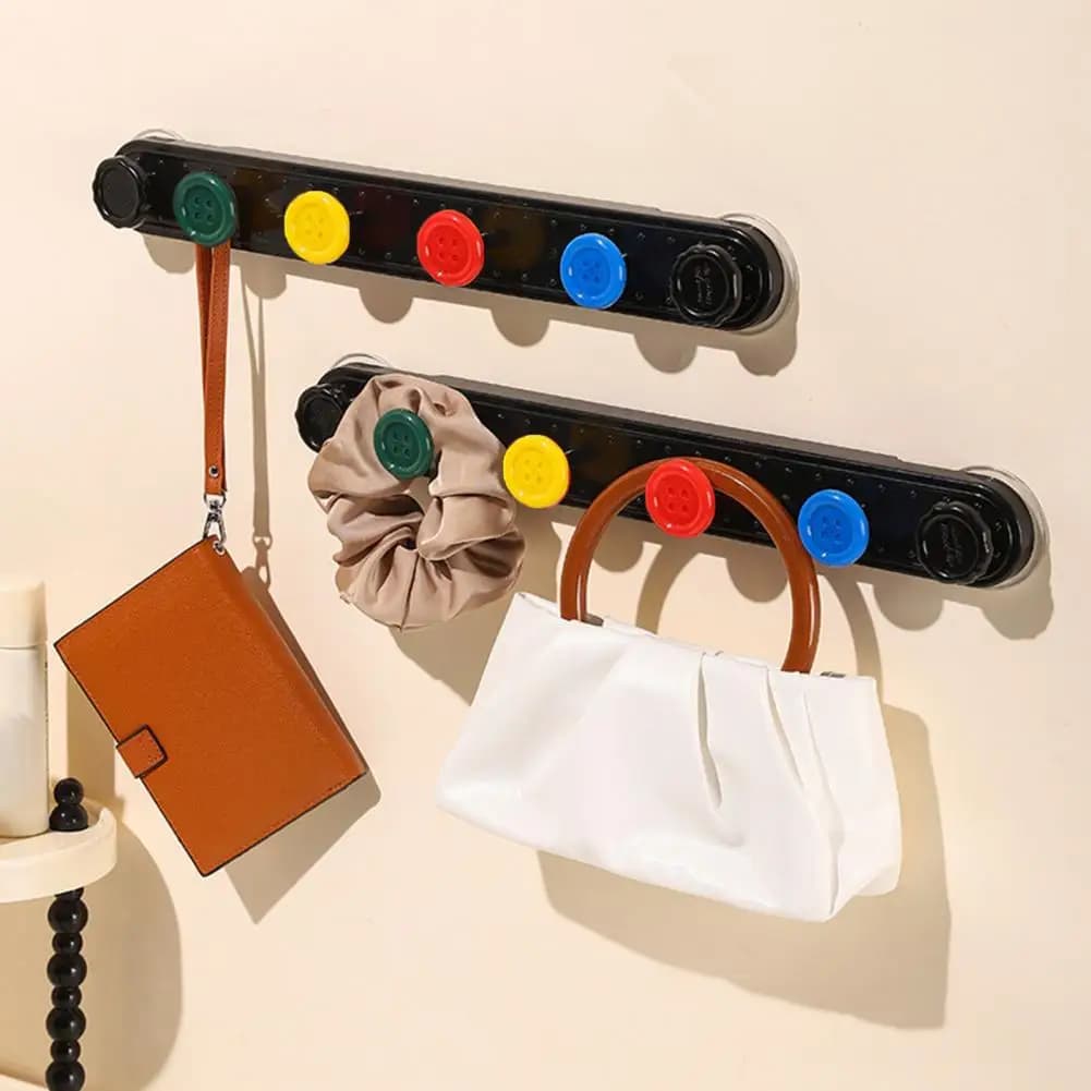 Suction Cup Hook Strong Load Bearing Hook Suction Cup Row Hook Set Waterproof Strong Load-bearing Towel Bag Holder for Bathroom