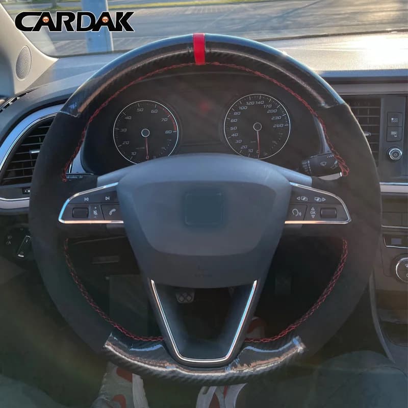 CARDAK Black suede car cover for Seat Leon 5F Mk3 2013-2019 Ibiza 6J Tarraco Arona Ateca Alhambra