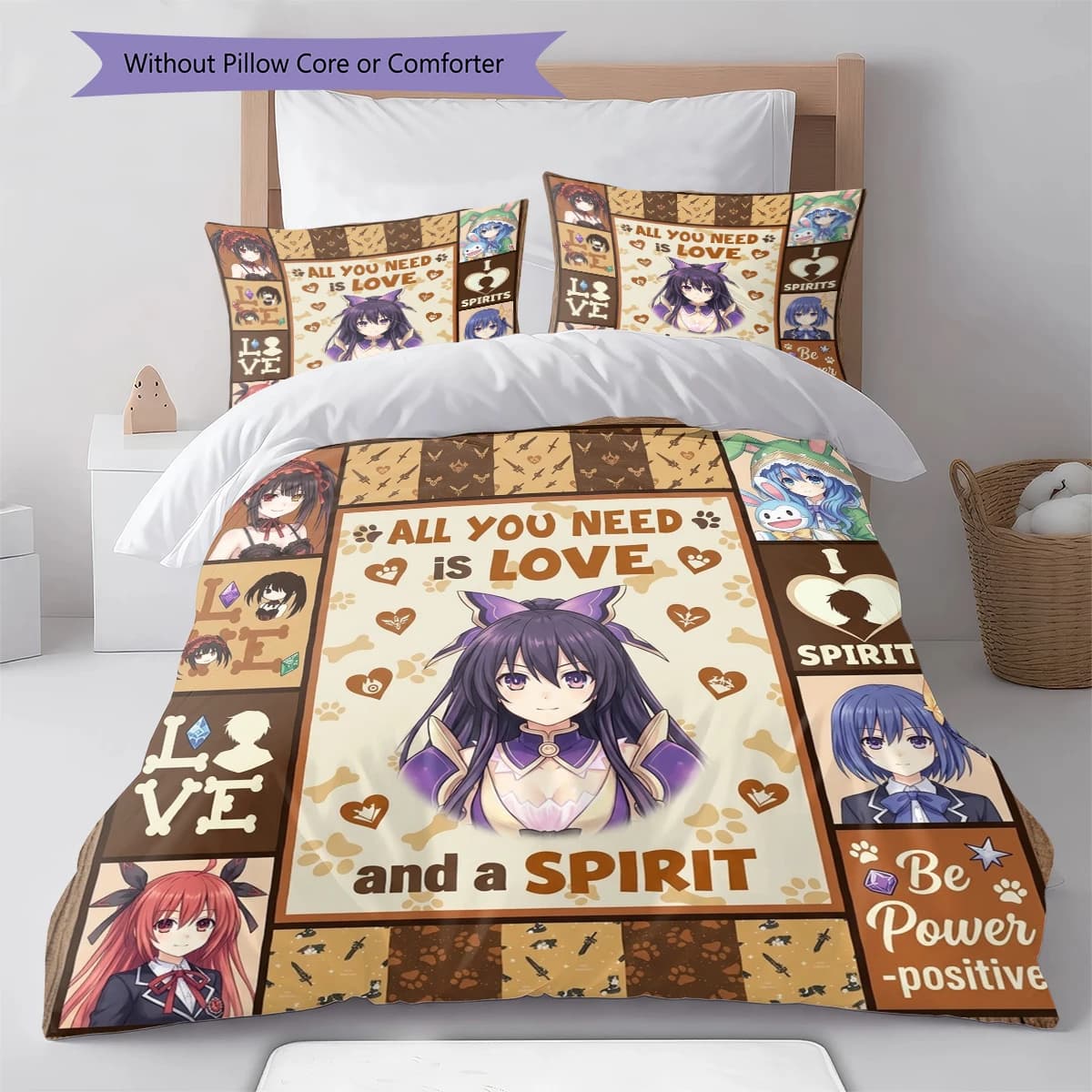 Date A Live Duvet Cover Comfortable Soft, Children Bedding Gift Set, Extra Large Various Sizes -HE82