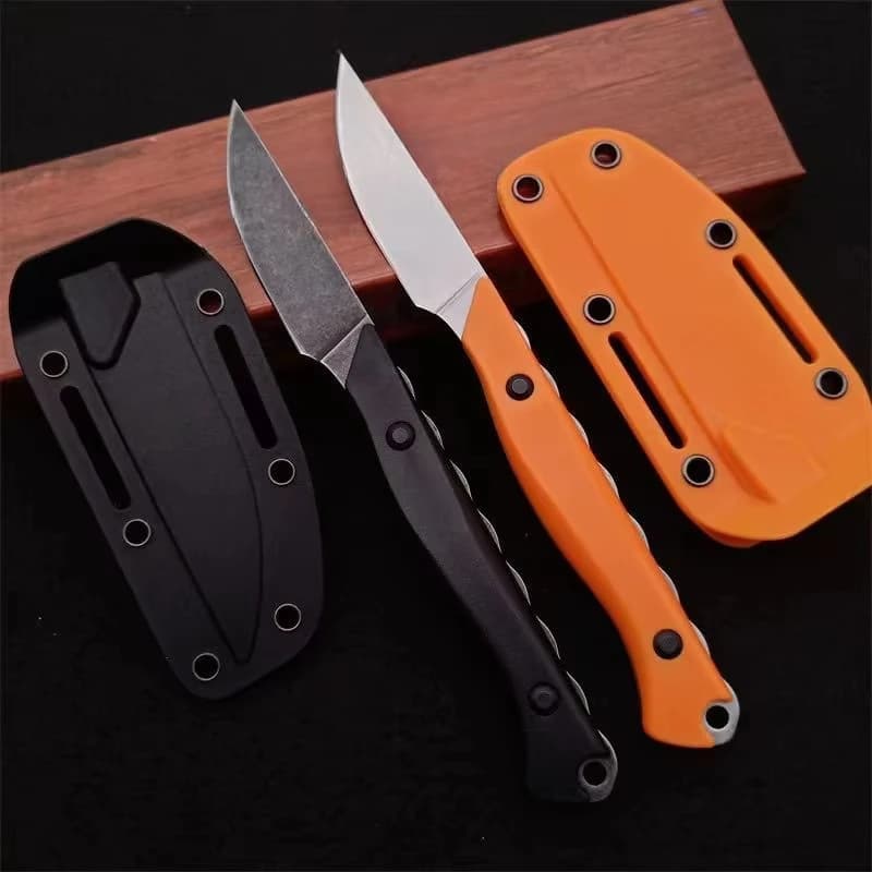 Portatile BM 15700 Flyway EDC Tasca Coltello a lama fissa Caccia da campeggio esterna Salvataggio Piccolo coltello dritto Manico in Santoprene