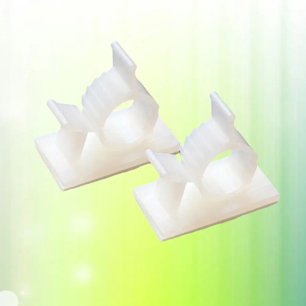 50 Pezzi Clip per Cavi Autoadesivi da Scrivania, Organizzatori per Cavi, Morsetti per Ordinare Fili su Parete, Pavimento, Monitor, Computer, TV
