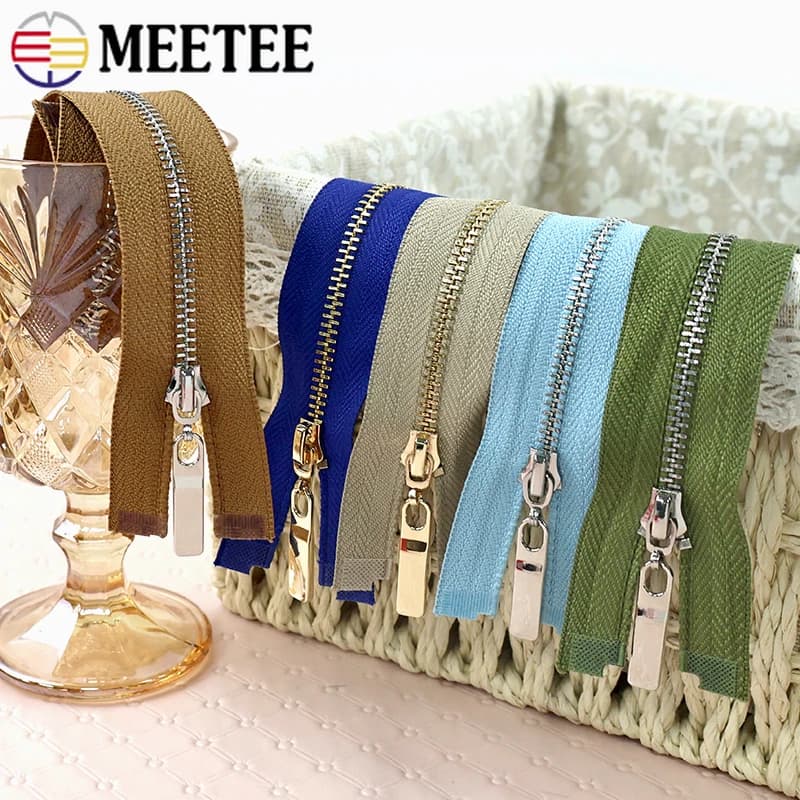 5/10Pezzi 3 # Cerniere in Metallo 15-30cm, Cerniere a Fondo Chiuso per Pantaloni e Jeans, Chiusure per Tasche e Portafogli, Kit di Riparazione, Accessori per Cucito