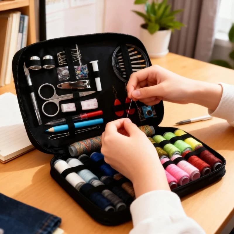Kit da Cucito Premium, Set Completo di 150+ Pezzi con Aghi e Fili per Principianti, Riparazioni Domestiche e Viaggi
