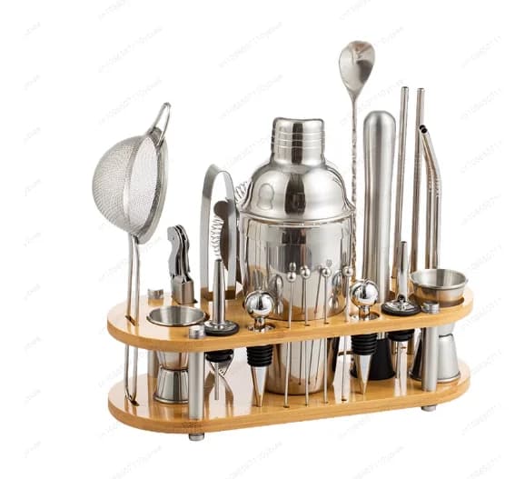 Set shaker in acciaio inox, shaker per cocktail, shaker da bar