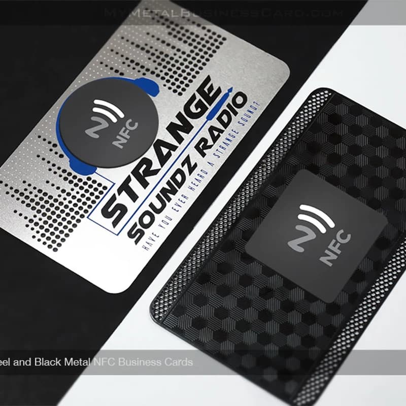 NFC business card custom hollow metal business card stainless steel card design and production
