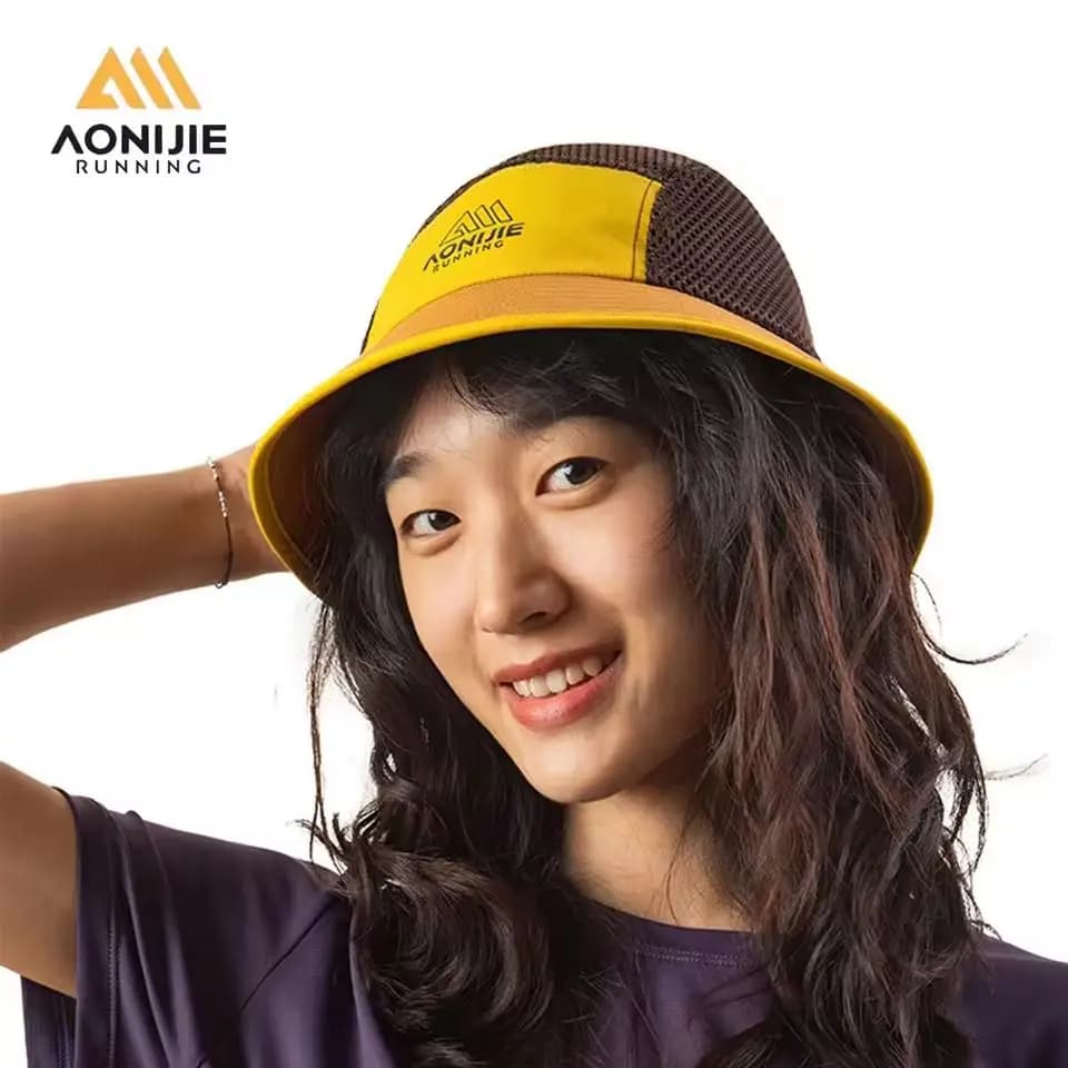 AONIJIE Cappello da pescatore da esterno Donna Uomo Maglia traspirante Protezione solare Corsa Asciugatura rapida per Golf Ciclismo Trail Marathon E4632