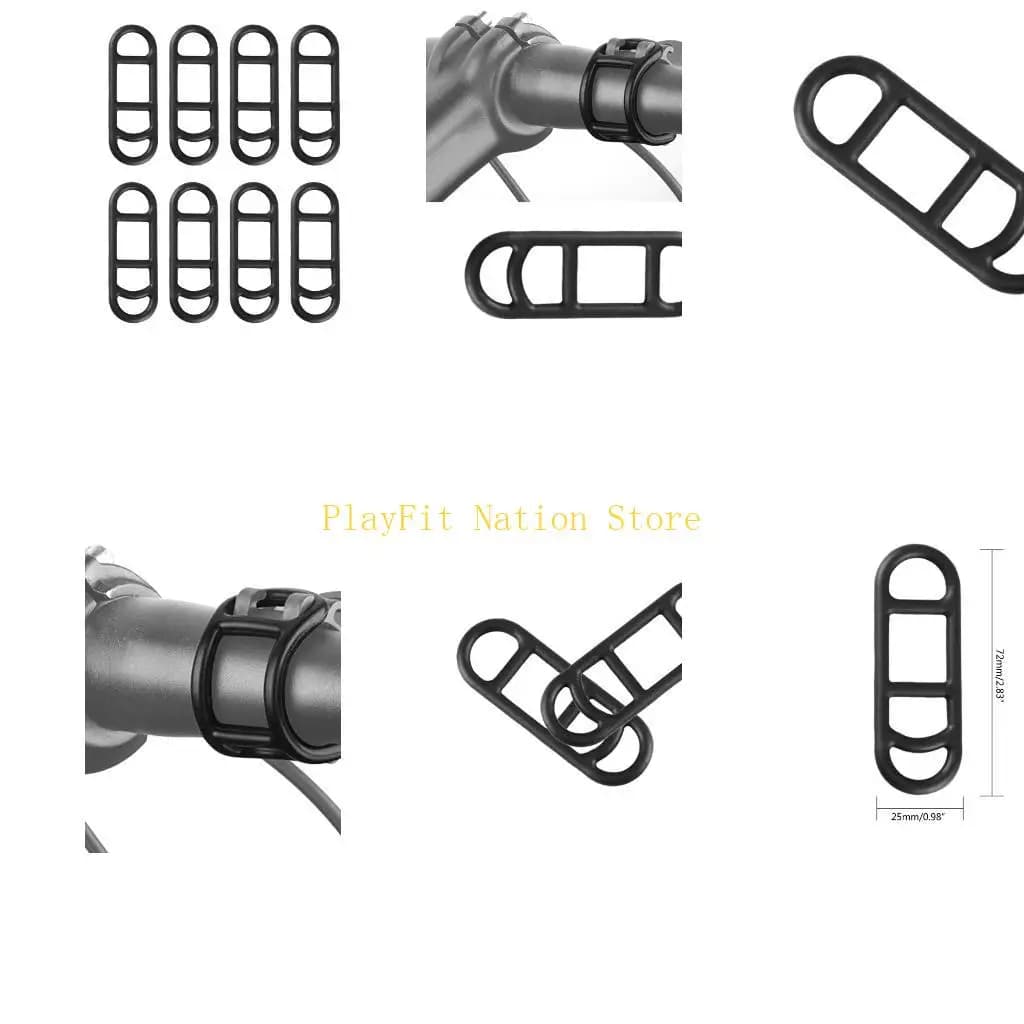 242F 10 pieces Silicone mounting for bicycle lights Bicycle fixing straps Adjustable elastic straps