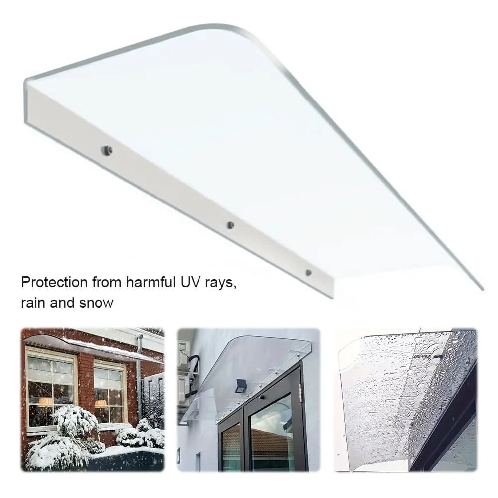 Tenda da parete per porta finestra Protezione antipioggia UV Copertura antipioggia invisibile trasparente Tenda da sole per porta d'ingresso/portico Tetto del patio