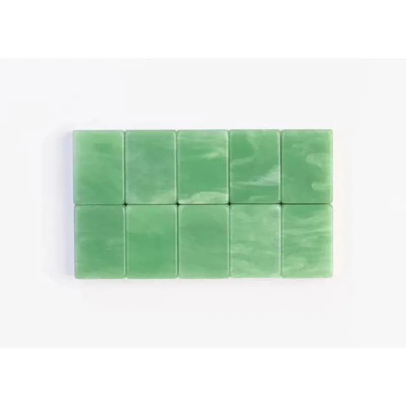 Acrylic American Mahjong set with light pink garden game mat, 166 marble tile non-slip mat, suitable for 4-person club games
