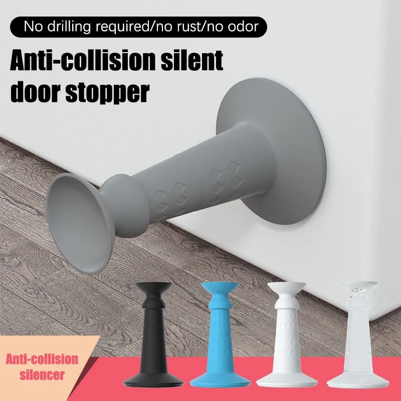 Fermaporta anti-collisione resistente in silicone, supporto per porta a scomparsa, protezione murale autoadesiva, fermaporta silenzioso