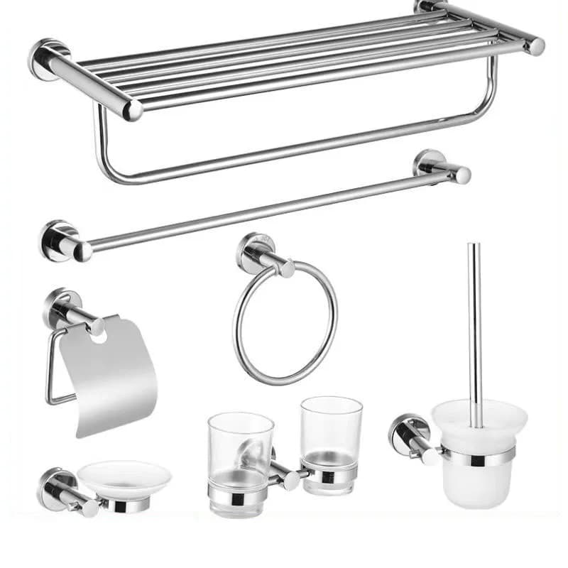 YUESHEN Portasciugamani in acciaio inossidabile Set da bagno personalizzabile Porta asciugamani Anello per fazzoletti