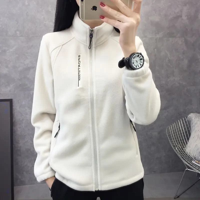 Autumn and winter Solid color Women's flocking thicken warm casual sweatshirts coat Multi-color optional