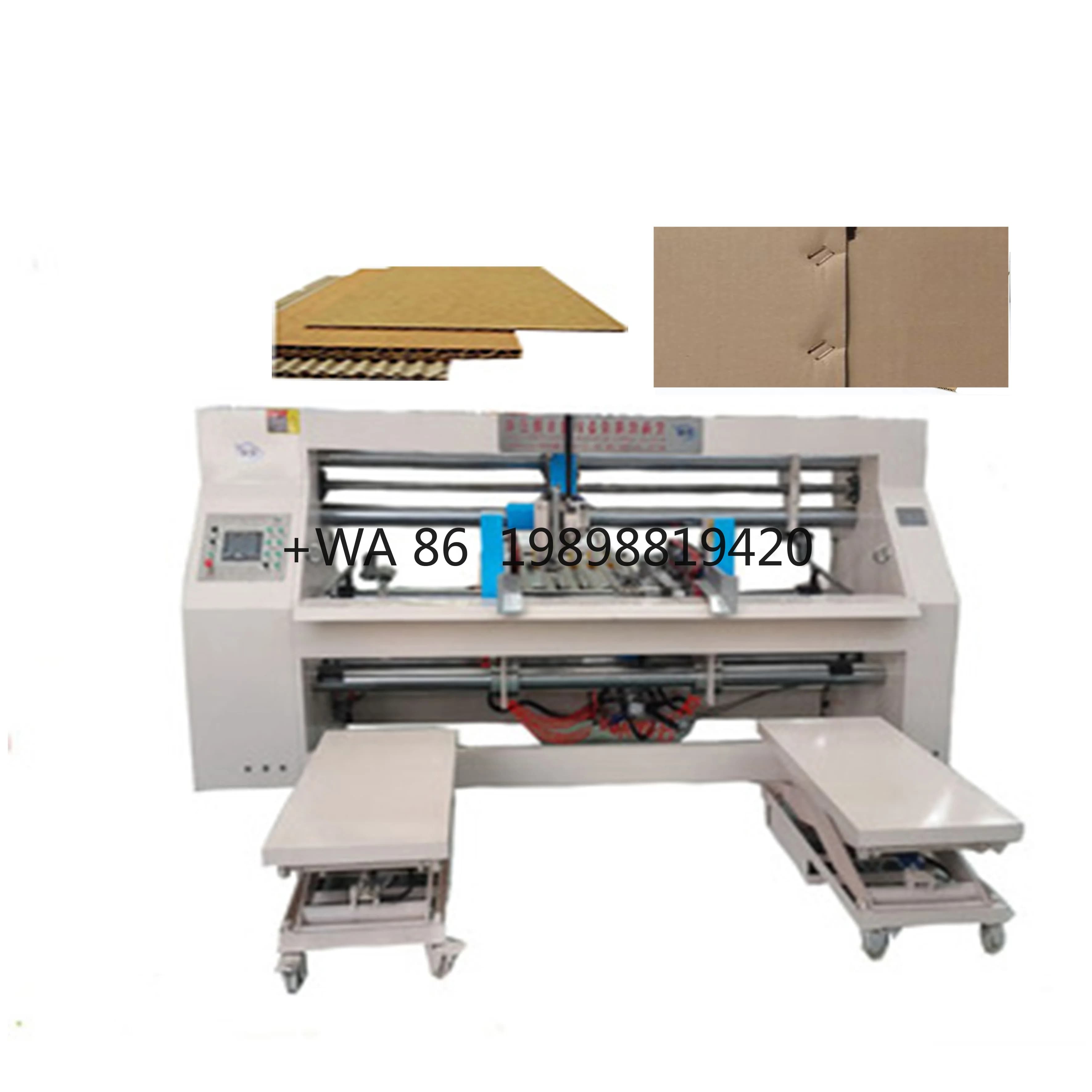 Cucitrice automatica per scatole ondulate con cucitura monopezzo Cucitrice per scatole di cartone/Macchina per cucire semi