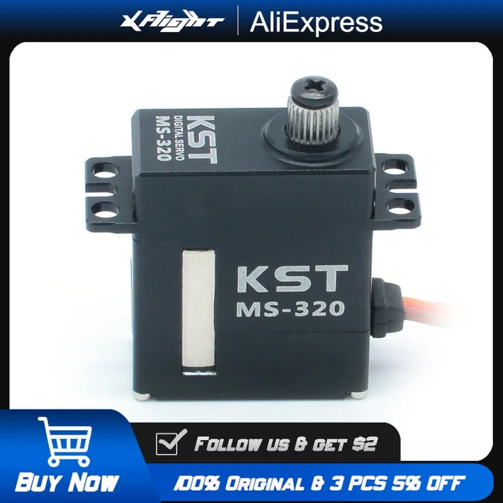 Servo micro HV KST MS320 200 ° Encoder magnetico interamente in metallo 6.0-8.4V impermeabile per parti RC di elicotteri 450