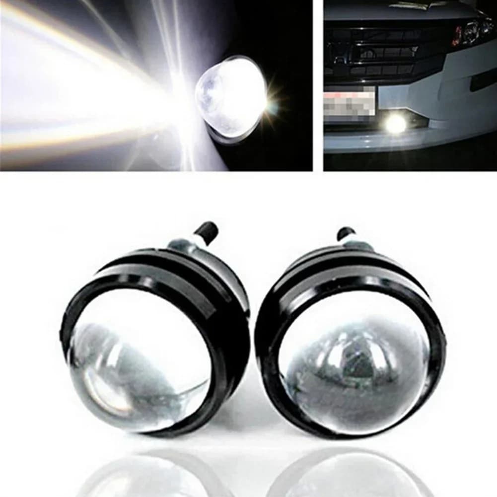 2 pezzi faro a LED bull eye lampadina impermeabile anti-fog auto luci diurne fendinebbia fendinebbia automatico universale 12 V-24 V xeno bianco